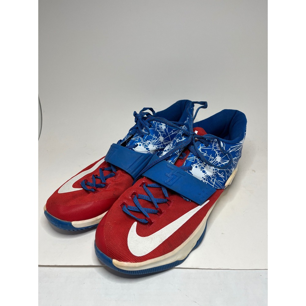Nike Mens Shoes 13 Red White Blue KD 7 Firework July 4th USA Basketball Shoe